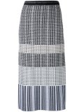 monochrome knitted pencil skirt