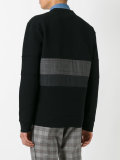 striped panel sweatshirt