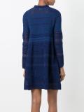 ruffled neck shift dress