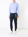 spotted button down shirt