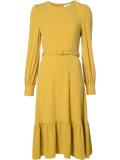 belted flared dress 