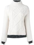 buttoned shoulders jumper