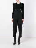 suspender cropped trousers