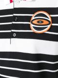 stripe patch polo shirt
