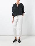 band collar blouse 