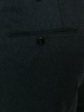 pleated tapered trousers