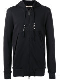 open seam zip hoodie