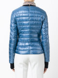 collarless down jacket