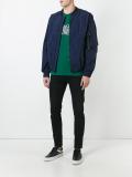 zipped bomber jacket