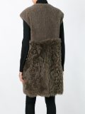 shearling panelled coat