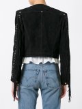 cropped fringed sleeve jacket