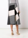 square pattern wrap skirt
