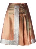 pleated front skirt