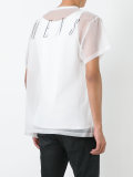 face print sheer T-shirt