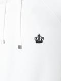embroidered crown hoodie