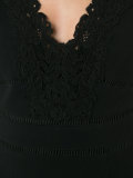 ruffled sleeves V-neck dress