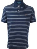 striped logo polo shirt
