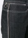 buttoned straight jeans