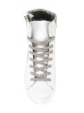 side zip hi-top sneakers