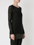 striped sheer blouse