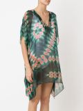 V-neck printed beach dress