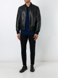 zipped bomber jacket 