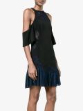 embroidered cold-shoulder dress