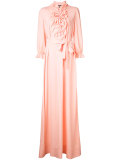 ruffled trim long dress 