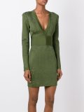 knit panel mini dress