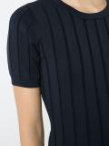 pleated striped dress