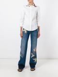 collar bird patch shirt