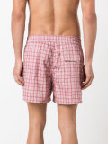 checked swimming shorts