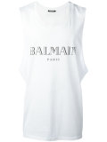 Mylar logo tank top