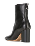 asymmetric heel ankle boots