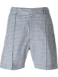 pintuck gingham bermuda shorts