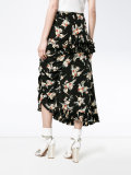 floral print asymmetric skirt 