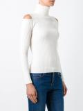 cut-off shoulders sweater