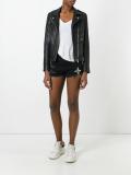 frayed denim shorts