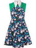 star-print collared dress