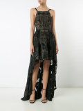 asymmetric hem floral dress