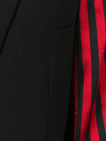 contrast striped sleeve blazer