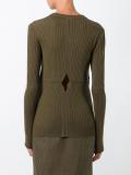 cut-off detailing knit blouse