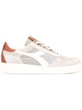 panelled lace-up trainers