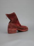 distressed zip-up boot