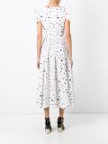 multiple pattern flared dress