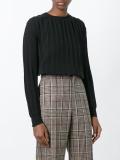 cropped ribbed jumper