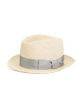 Grosgrain trim straw hat