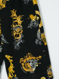 baroque print track shorts