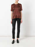checked blouse