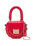 mini studded round tote